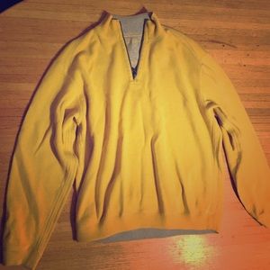 Tommy Bahamas Yellow Quarter Zip Sweater